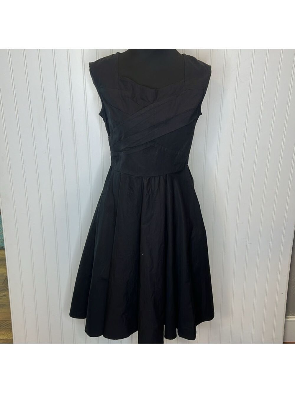 Maggie Tang Black Fit And Flare Dress Size 4/6 Small